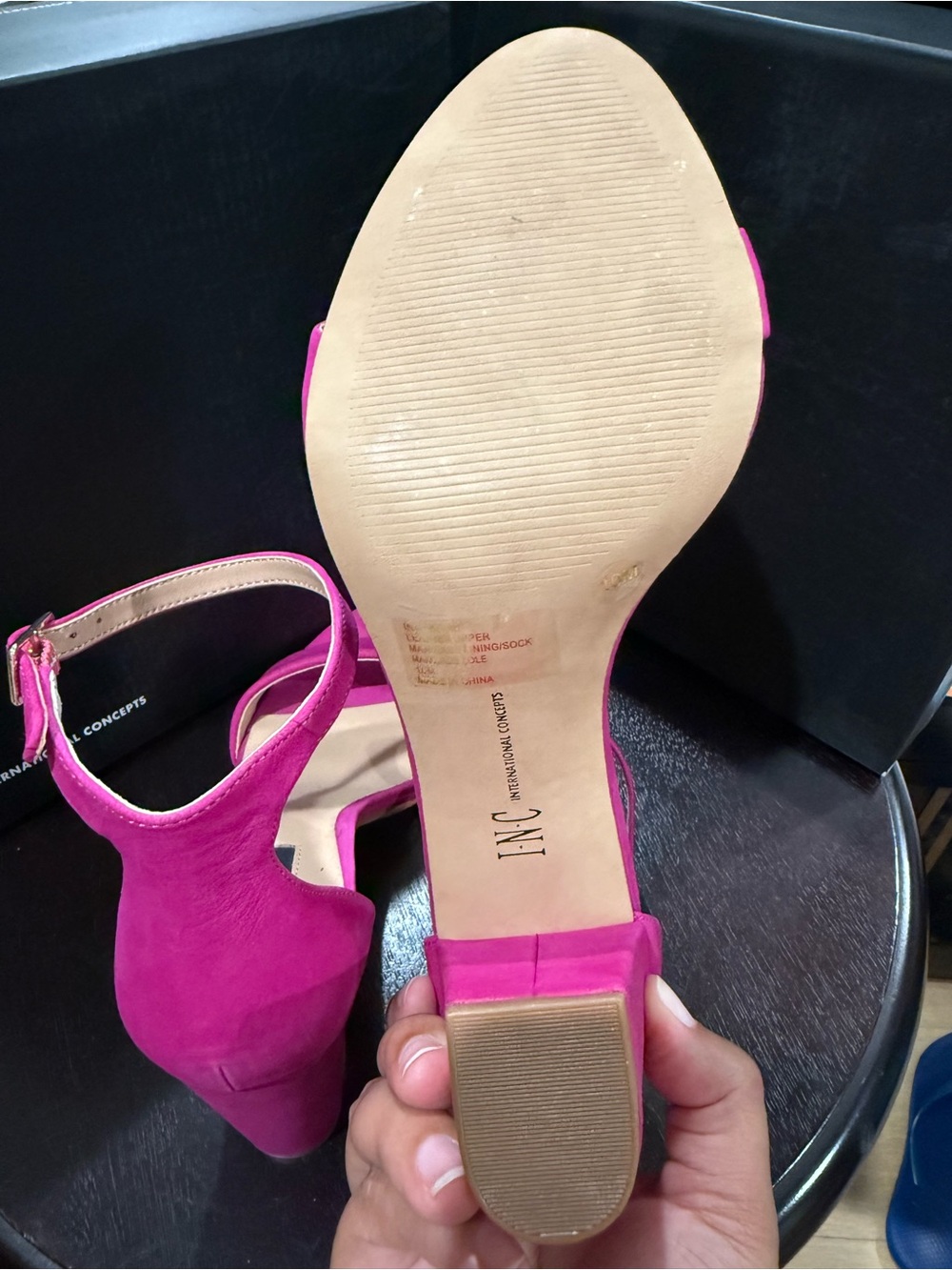 Size 10 INC International Concepts Pink Block Heel Sandals